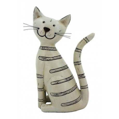 CHAT ASSIS 17 CM RESINE