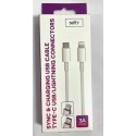 CABLE TYPE C VERS IPHONE BLANC