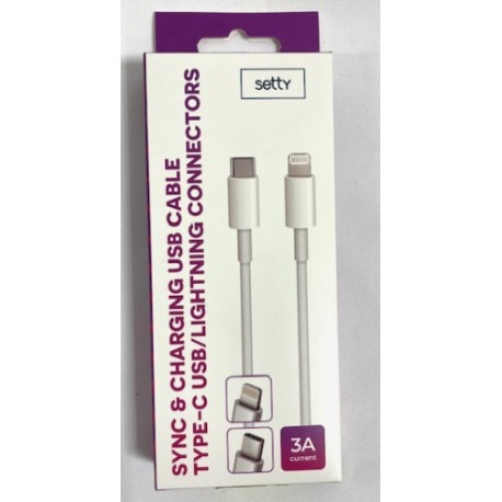 CABLE TYPE C VERS IPHONE BLANC