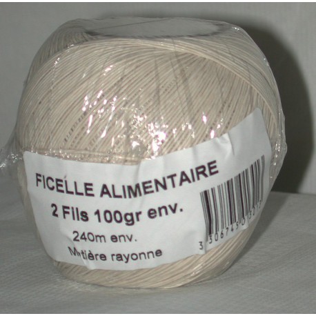 FICELLE ALIMENTAIRE POLY BLANCHE 250m