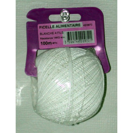 BL FICELLE ALIMENTAIRE POLY BLANCHE 100M