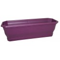 JARDINIERE MILESIA 300 AUBERGINE PERCE +PLATEAU