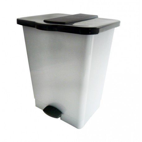 POUBELLE CARREE 20L A PEDALE