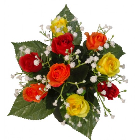 BOUQUET ROSETTE X9 GYPSOPHILE HHT29CM