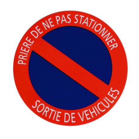 DISQUE STATIONNEMENT INTERDIT ADHESIVE