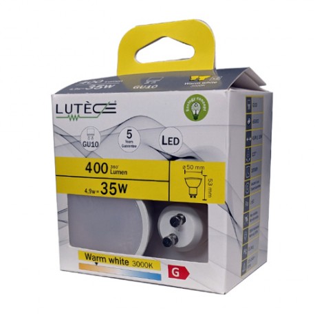 2 SPOTS LED GU10 4.9W 50W