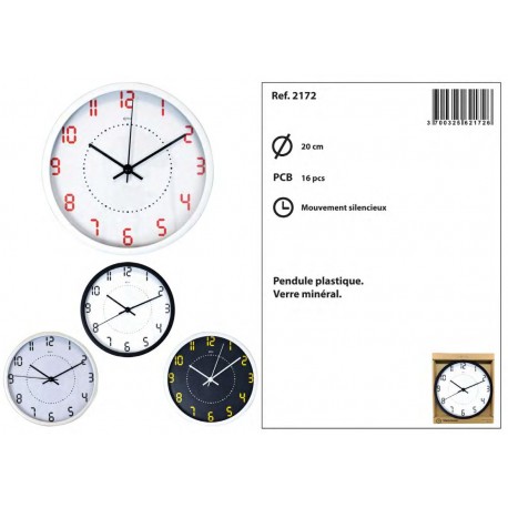 PENDULE PLASTIQUE VERRE MINERAL D20