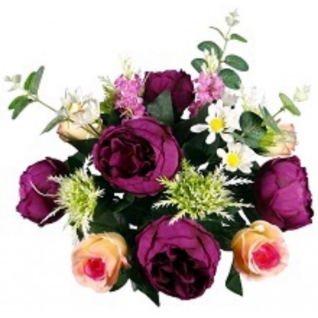 PIVOINE CHARDON X218 H 36CM GRENAT