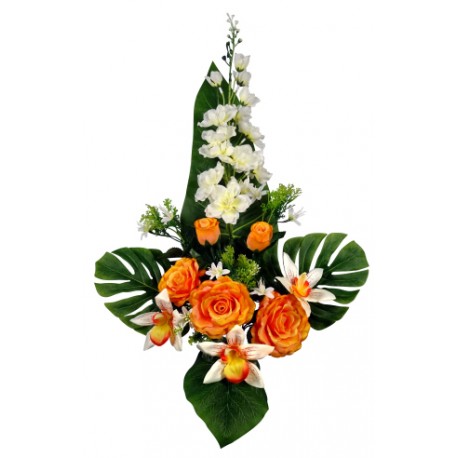 GERBE ROSE CYMBIDIUM X14 ORANGE HT66CM