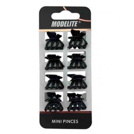 MINI PINCE 2CM X8 PAPILLON NOIR BRILLANT