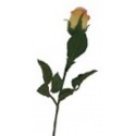 TIGE BOUTON ROSE DECO JAUNE HT 67CM