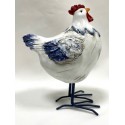 POULE DE BRESSE H 16CM RESINE