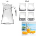 COFFRET CARAFE 1.5L ET 4 VERRES 27CL