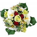 BQT ROSE ANTHURIUM X21 H36CM ROUGE VERT