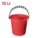 Seau AQUARIUS 10 L rouge avec anse anthracite