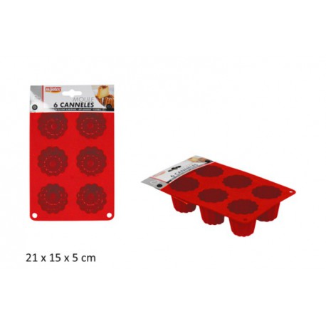 MOULE 6 CANNELES SIL 21X15X5