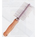 PEIGNE METAL 18cm  DOUBLE gros/moyen