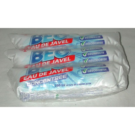 LOT 3 DOSES 250ml JAVEL 4.8%
